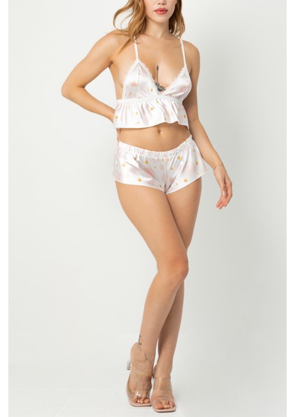 Desenli Askılı Şortlu TAKIM-19449