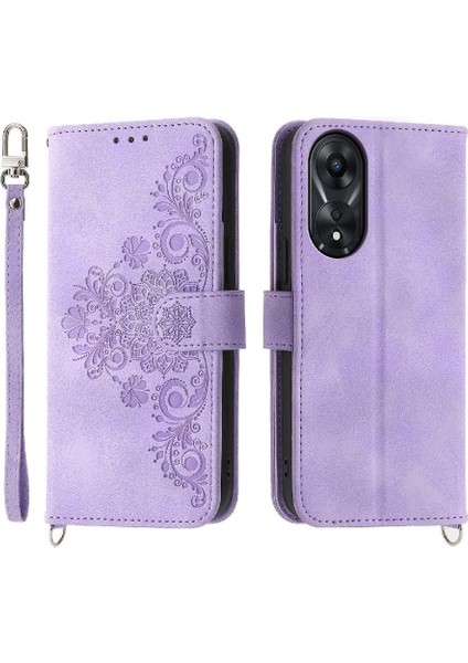 Oppo A78 4g Çoklu Kredi Kartı Yuvaları Için Flip Case Bileklik Darbeye (Yurt Dışından)