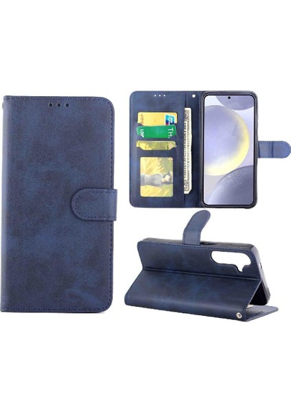 Samsung Galaxy S24 Artı Pu Deri Kickstand Tam Kart Için Filp Durumda (Yurt Dışından)