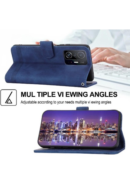 Xiaomi 11T/11T Pro Bileklik Premium Manyetik Kapatma Nakit Için Flip Case (Yurt Dışından)