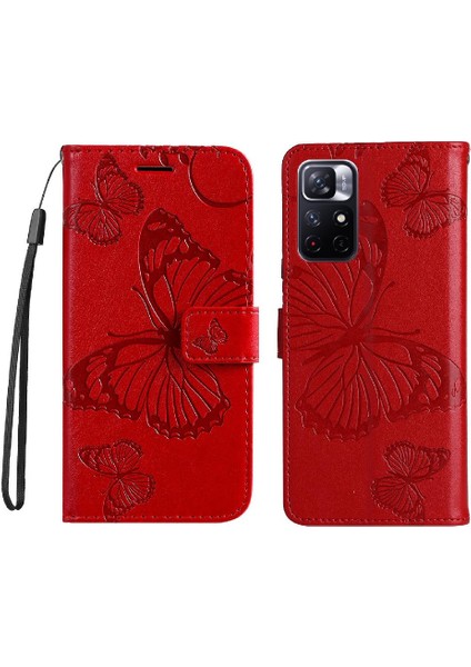 Xiaomi Redmi Not 11T Için Flip Case 5g Darbeye Kapak Kart Yuvası ile Pu (Yurt Dışından)
