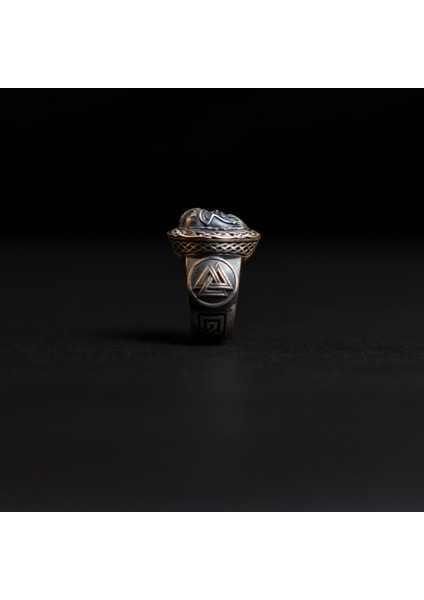 Viking Tanrısı Odin 3D Gümüş Erkek Yüzük