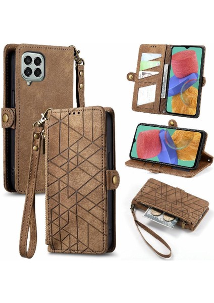 Bdt Shop Samsung Galaxy M33 5g Deri Kılıf Için Flip Case Basit Iş Çevirme (Yurt Dışından)