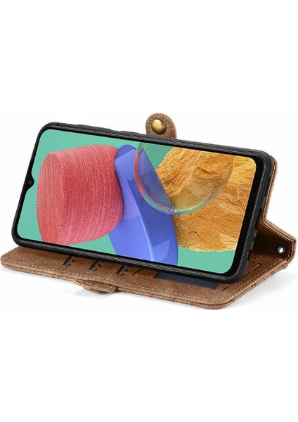 Bdt Shop Samsung Galaxy M33 5g Deri Kılıf Için Flip Case Basit Iş Çevirme (Yurt Dışından)