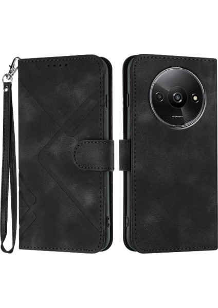 Kart Yuvası Standı ile Xiaomi Redmi A3 Için Flip Case Cüzdan Pu Deri (Yurt Dışından)