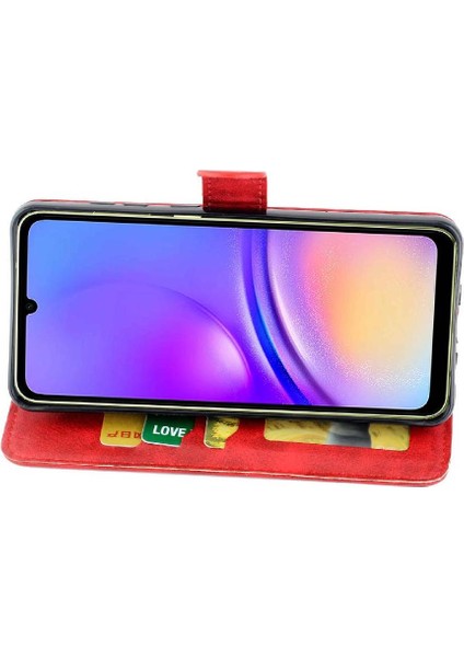 Samsung Galaxy A05 Için Filp Durumda Manyetik Kapatma Kart Tutucu Tam Pu (Yurt Dışından) modelleri