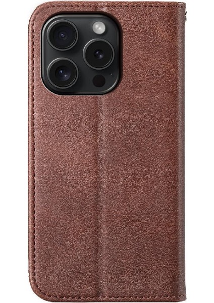 IPhone 15 Için Flip Case Pro El Kayışı Günlük Kullanım Eşkenar Dörtgen Şekli Standı Cüzdan (Yurt Dışından) indirimleri