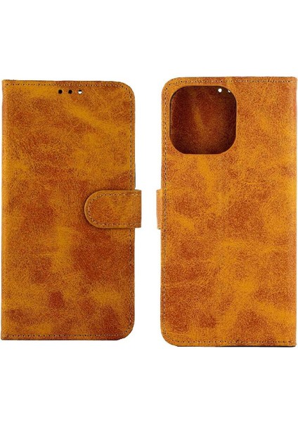 IPhone 15 Için Filp Durumda Pro Max Kickstand Pu Deri Kart Tutucu Manyetik (Yurt Dışından)