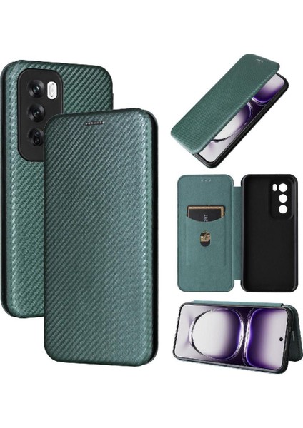 Oppo Oppo 12 5g Manyetik Karbon Fiber Tam Koruma Flip Case Için Flip Case (Yurt Dışından)