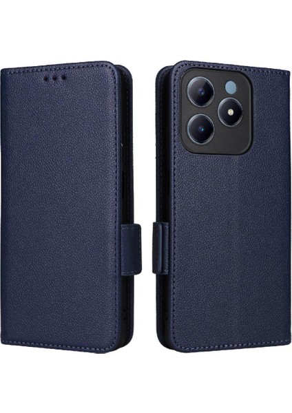 Realme C63 4g Için Flip Case Pu Deri Cüzdan Manyetik Yan Toka Kartı (Yurt Dışından)