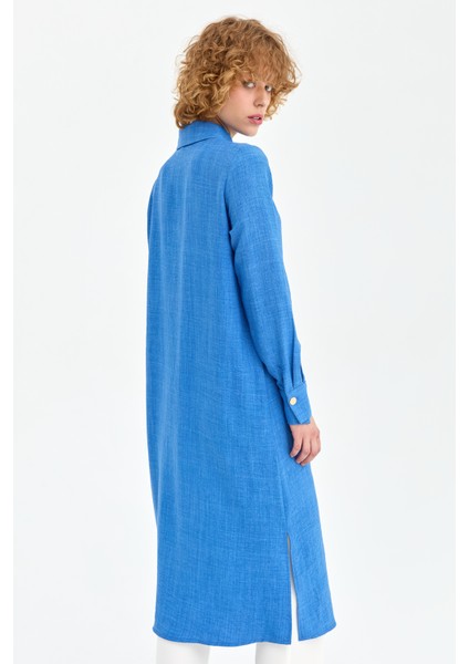 Eco Kumaş Rahat Kullanımlı Uzun Kurtarıcı Tunik Indigo modelleri