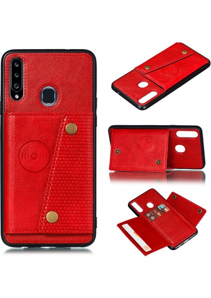 Samsung Galaxy A20S Cüzdan Kılıf Için Cüzdan Kılıf Darbeye Koruyucu Kart (Yurt Dışından)