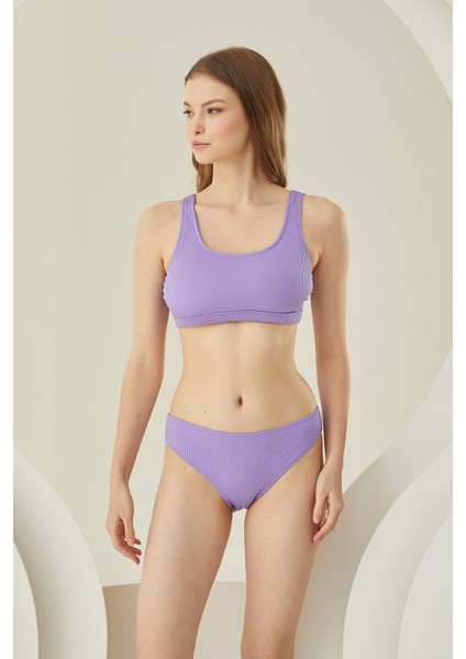Lila Reps Basic Tek Alt Bikini
