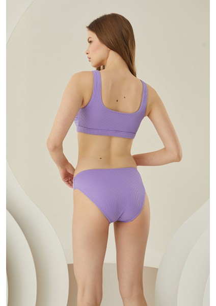 Lila Reps Basic Tek Alt Bikini