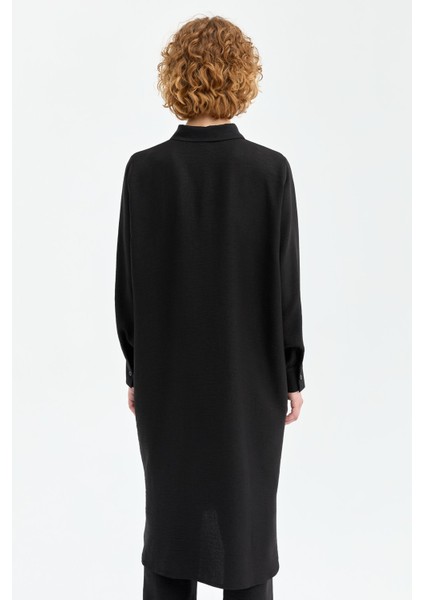 Cep Kapağı Inci Detaylı Pantolonlu Eco Takım Siyah modelleri