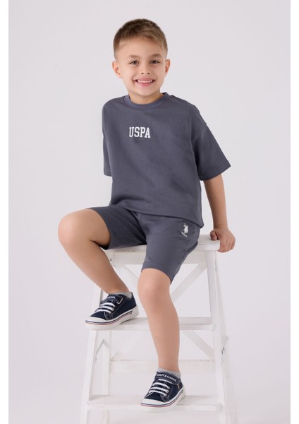 Erkek Çocuk Bermuda Takım Koyu Gri modelleri