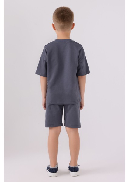 Erkek Çocuk Bermuda Takım Koyu Gri indirimleri