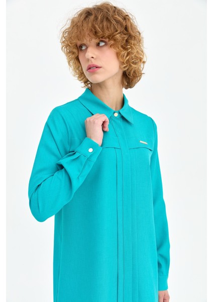 Aksesuar Detaylı Tunik Turkuaz indirimleri