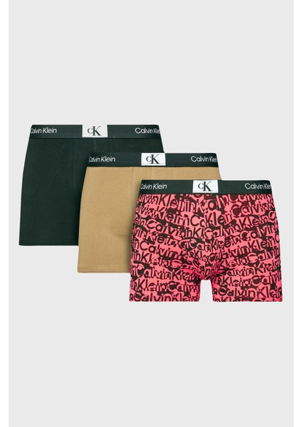 Calvin Klein Pamuklu Esnek 3 Pack Boxer 000NB3528EN26 Erkek Boxer 000NB3528E N26