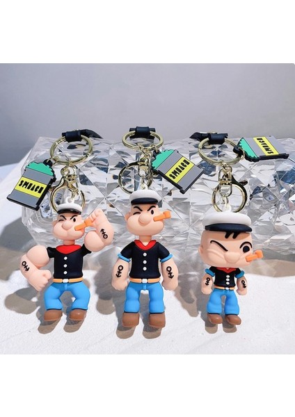 Popeye Anahtarlık Karikatür - Çanta Araba Anahtarlığı / Popeye Keychain