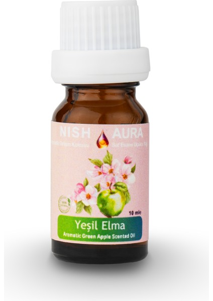 10ml Yeşil Elma-green Apple Oda Kokusu Aromatik Esansiyel Uçucu Yağ