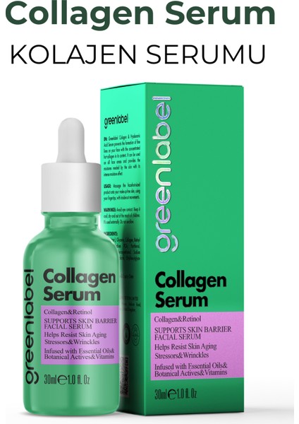 Greenlabel Anti Aging Kolajen Retinol Cilt Serumu 30 ml