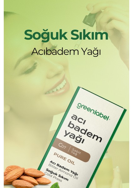 Acıbadem Yağı Soğuk Sıkım %100 Doğal Ve Saf 20ml