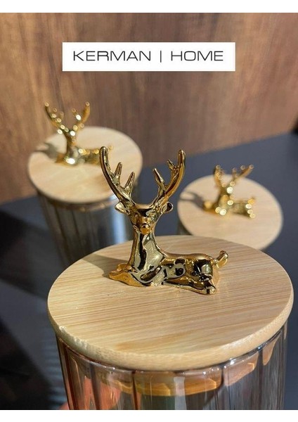 Deer Cam Küçük Boy Kavanoz 9X9X12 cm GLASSART-012 modelleri