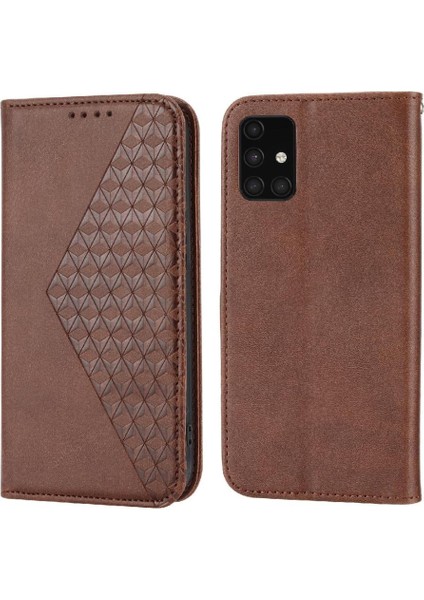 Samsung Galaxy A51 4g Günlük Kullanım Için Flip Case Cüzdan El Kayışı Eşkenar Dörtgen (Yurt Dışından)