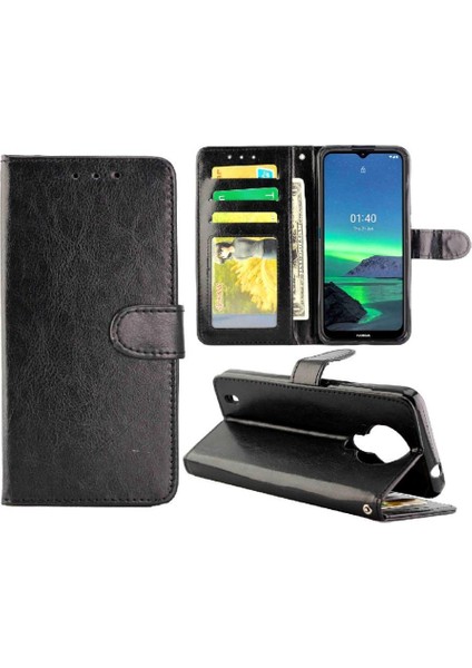 Nokia 1.4 Kickstand Manyetik Kapatma Pu Deri Kart Tutucu Için Flip Case (Yurt Dışından)