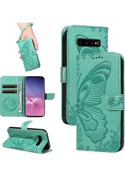 Samsung Galaxy S10 Artı Kredi ile Ayrılabilir El Kayışı Için Flip Case (Yurt Dışından) modelleri