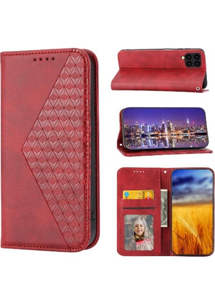 Samsung Galaxy A22 4g Için Flip Case Eşkenar Dörtgen Şekli El Kayışı Günlük Standı (Yurt Dışından) fiyatları