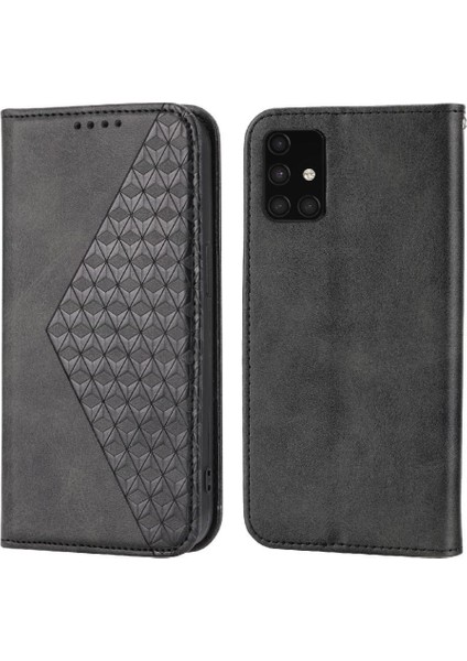 Samsung Galaxy A51 4g Günlük Kullanım Için Flip Case Cüzdan El Kayışı Eşkenar Dörtgen (Yurt Dışından)