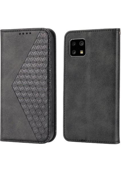 Samsung Galaxy A22 5g Için Flip Case El Kayışı Standı Cüzdan Eşkenar Dörtgen Şekli (Yurt Dışından)