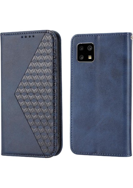 Samsung Galaxy A22 5g Için Flip Case El Kayışı Standı Cüzdan Eşkenar Dörtgen Şekli (Yurt Dışından)
