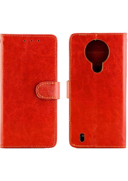 Nokia 1.4 Kickstand Manyetik Kapatma Pu Deri Kart Tutucu Için Flip Case (Yurt Dışından)