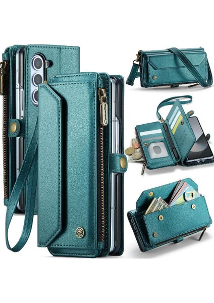 BDT Boutique Samsung Galaxy Z Için Crossbody Durumda Kat 6 5g Kılıf Cüzdan Rfıd Engelleme (Yurt Dışından)