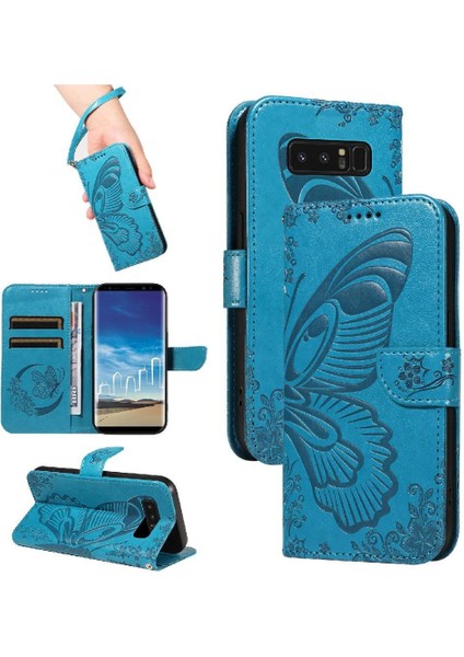 Kredi Kartı Yuvası Ayrılabilir El ile Samsung Galaxy Not 8 Için Flip Case (Yurt Dışından)