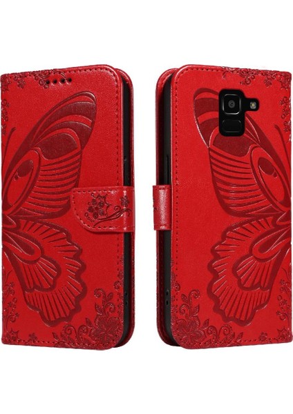 Samsung Galaxy J6 2018 Için Flip Case Ayrılabilir El Kayışı Kabartmalı Yüksek (Yurt Dışından)