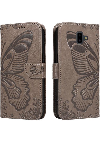 Samsung Galaxy J6 Artı Yüksek Kaliteli Deri Ayrılabilir El Için Flip Case (Yurt Dışından)