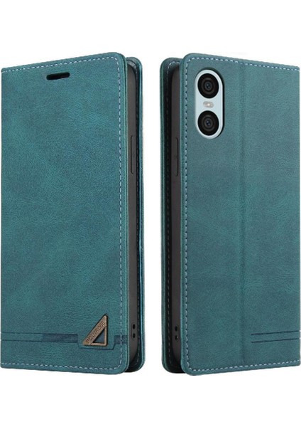 Sony Xperia 10 Vı Premium Deri Premium Deri Iki Için Flip Case (Yurt Dışından)