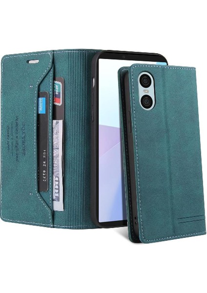 Sony Xperia 10 Vı Premium Deri Premium Deri Iki Için Flip Case (Yurt Dışından) modelleri