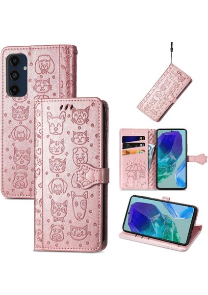 Samsung Galaxy M55 5g Için Flip Case Deri Kılıf Kapak Kapak Kısa Kayış (Yurt Dışından) fırsatları