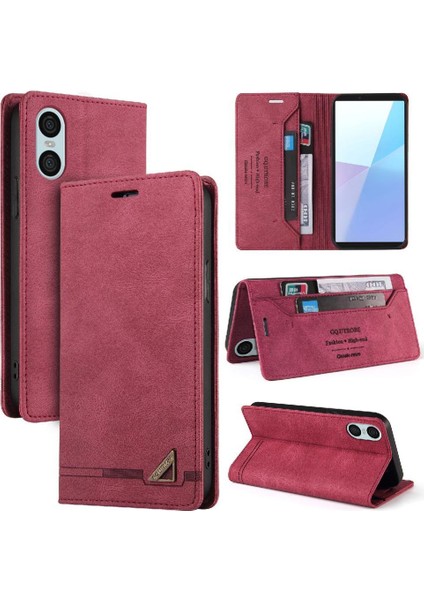 Sony Xperia 10 Vı Premium Deri Premium Deri Iki Için Flip Case (Yurt Dışından)