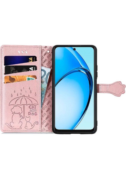 Oppo A60 4g Flip Kapak Için Flip Case Kısa Kayış Deri Kılıf Karikatür (Yurt Dışından) modelleri