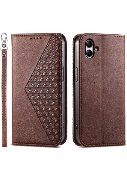 Samsung Galaxy A05 Günlük Kullanım Için Flip Case El Kayışı Standı Eşkenar Dörtgen Şekli (Yurt Dışından) modelleri