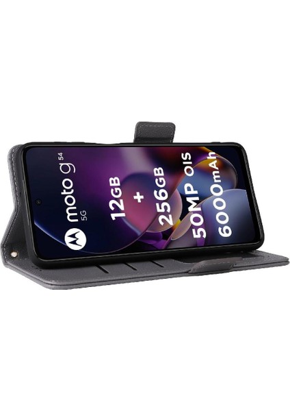Motorola Moto G64Y 5g Cüzdan Manyetik Kart Yuvaları Tutucu Pu Tarafı (Yurt Dışından)