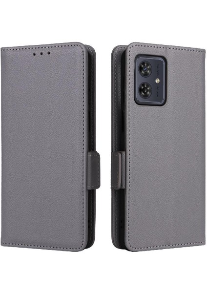 Motorola Moto G64Y 5g Cüzdan Manyetik Kart Yuvaları Tutucu Pu Tarafı (Yurt Dışından)
