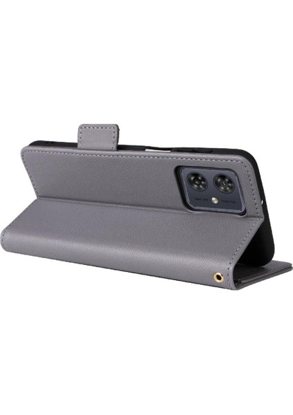 Motorola Moto G64Y 5g Cüzdan Manyetik Kart Yuvaları Tutucu Pu Tarafı (Yurt Dışından)