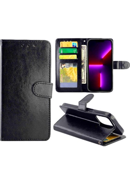 IPhone 13 Için Flip Case Pro Max Kart Tutucu Pu Deri Darbeye Kapatma (Yurt Dışından)
